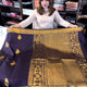 Classic Purple Soft Banarasi Silk Saree with Elegant Blouse Piece