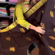 Dazzling Brown Soft Banarasi Silk Saree With Beautiful Blouse Piece