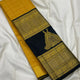 Golden Mustard Pure Zari Weaving Banarasi Silk Saree with Blouse Piece