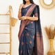 Luxurious Navy Blue Soft Silk Saree With Elegant Blouse Piece