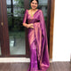Kanchipuram Purple Soft Lichi Silk Saree with Rich Pallu & Jacquard Work
