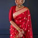 Red Banarasi Silk Sonakshi Sinha Saree