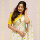 Elegant Soft Linen Cotton Mango Printed Saree with Matching Blouse